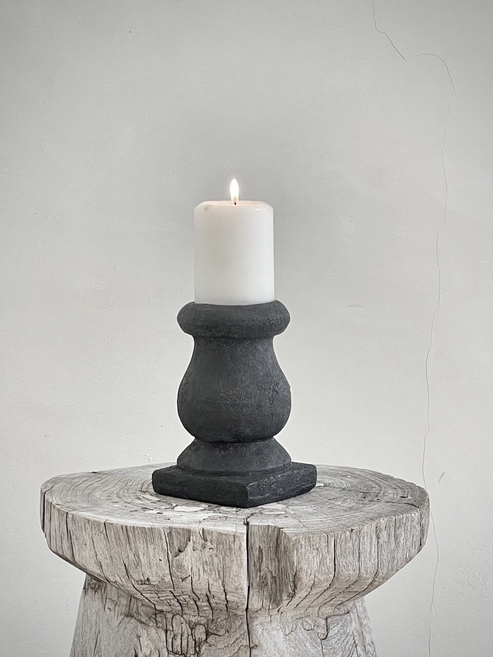 ROMO candle holder, black antique