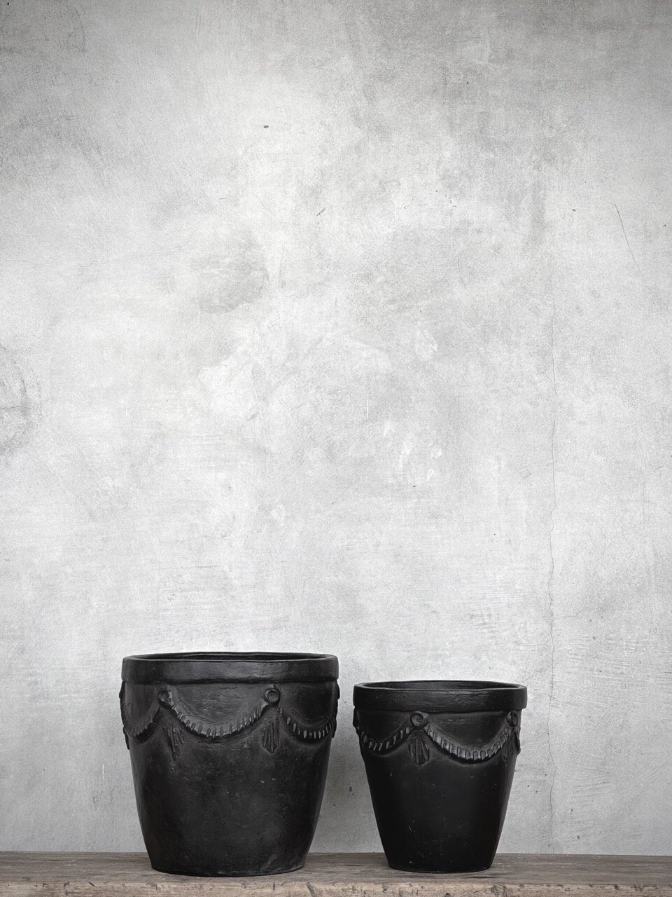 RITNO pots set 2, black antique