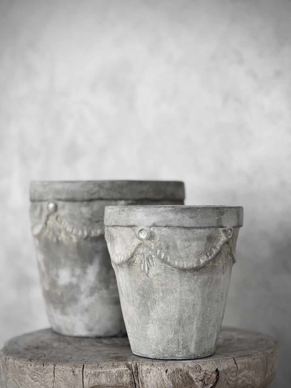 RITNO pots set 2, grey antique