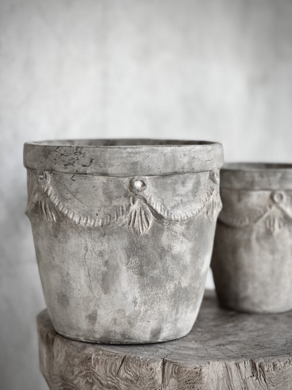 RITNO pots set 2, grey antique